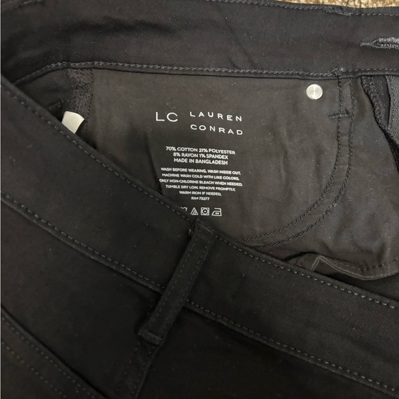 LC Lauren Conrad Black Jean Shorts High-Waisted Denim - Picture 4 of 4